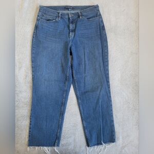 Calvin Klein Jeans Women's Cropped Blue Denim Size 12